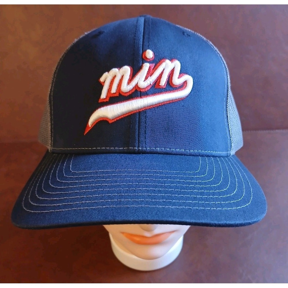Minnesota Twins Hat Snap Back Richardson Mesh Blue‎ Baseball Adjustable #1610